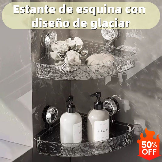 🔥 Estante de esquina con diseño de glaciar