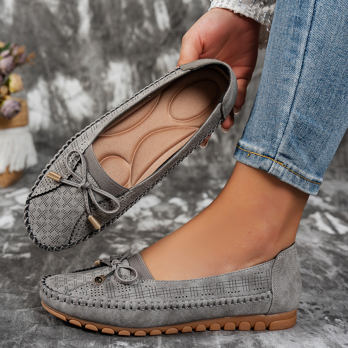 🔥 Dámské ploché boty (velikosti 36-43), vyrobené z pravé kůže, lehké, protiskluzové, prodyšné a pohodlné.