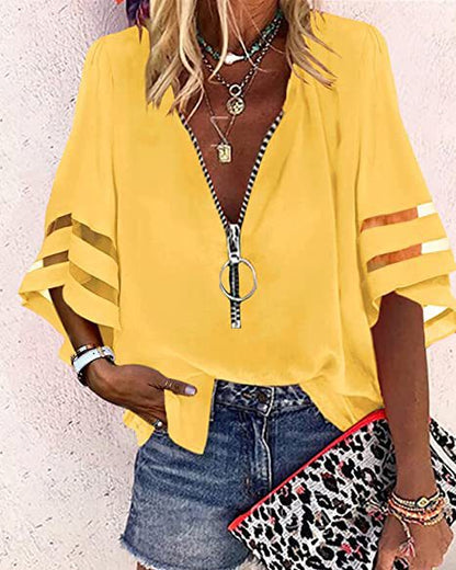 【S-2XL】Tops de gasa casuales para mujer