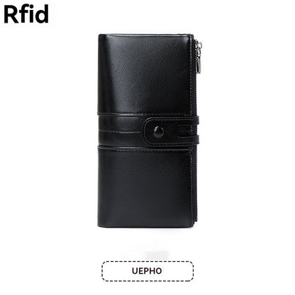 💖👜【Oferta por tiempo limitado -50%】Cartera antimagnética de cuero genuino para mujer, el modelo más vendido de 2026