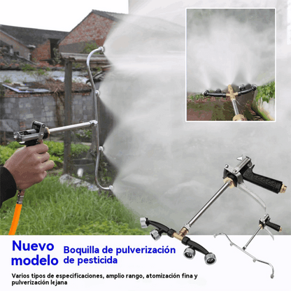 💦💦Nueva pistola pulverizadora de área amplia con niebla fina de cuatro cabezales en forma de abanico de acero inoxidable a prueba de óxido