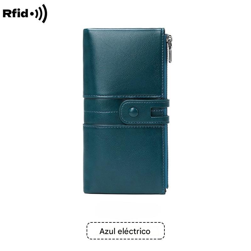 💖👜【Oferta por tiempo limitado -50%】Cartera antimagnética de cuero genuino para mujer, el modelo más vendido de 2026