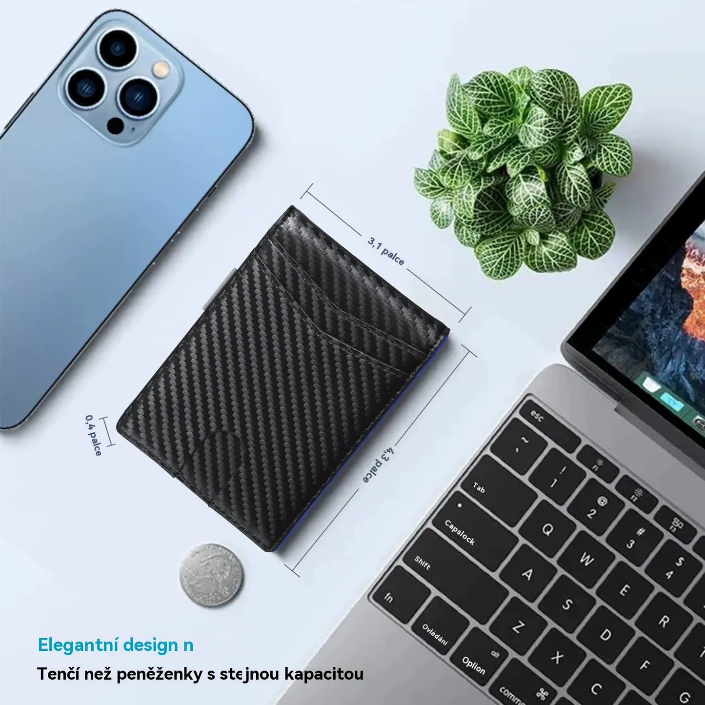 Imprescindible para hombres 👛 Cartera minimalista para hombre con función de protección RFID 👨