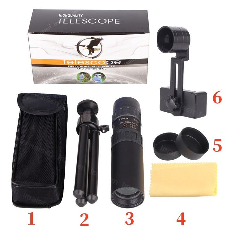 🔥🔥【juego de 6 piezas】🔥 Telescopio monocular con zoom de 10-300x