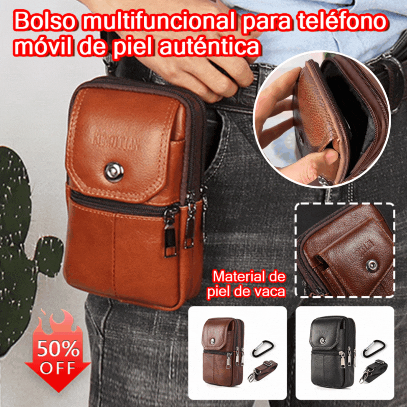 🔥【50% de descuento】Bolso portátil para teléfono con diseño híbrido (crossbody y bandolera) para hombre