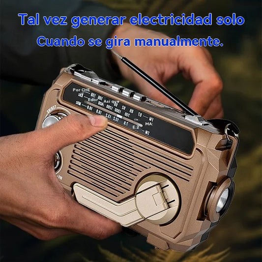 🏕️【Autenticidad garantizada】Linterna portátil con radio AM multifunción