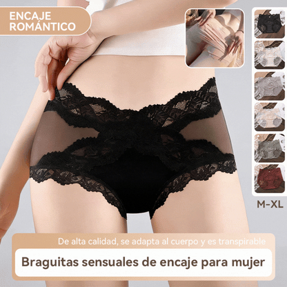 🔥Conjunto de 6 piezas a un precio increíble🍑 Braguitas de encaje de talle alto que realzan las caderas: ¡consigue al instante un trasero con forma de melocotón! ✨