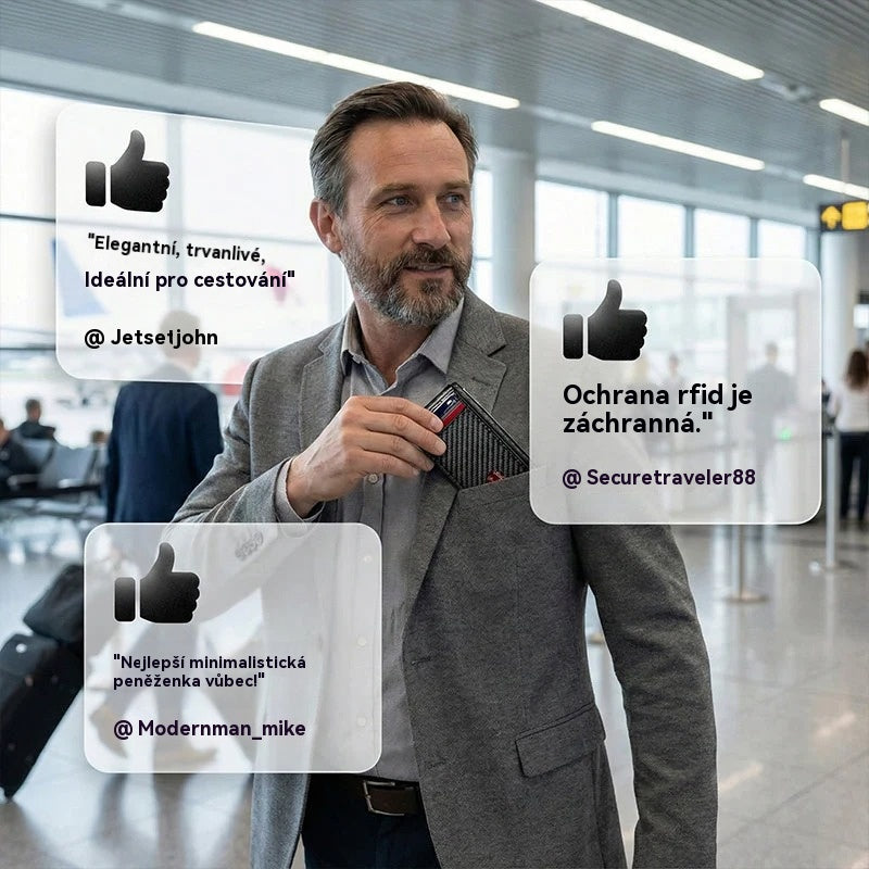 Imprescindible para hombres 👛 Cartera minimalista para hombre con función de protección RFID 👨