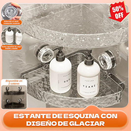 🔥 Estante de esquina con diseño de glaciar